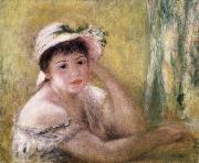Pierre Renoir Woman with a Straw Hat china oil painting artist